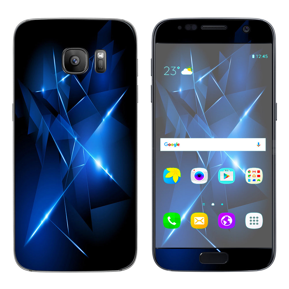  Triangle Razor Blue Shapes Samsung Galaxy S7 Skin