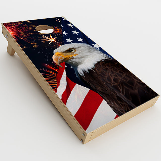  Eagle America Flag Independence Cornhole Game Boards  Skin