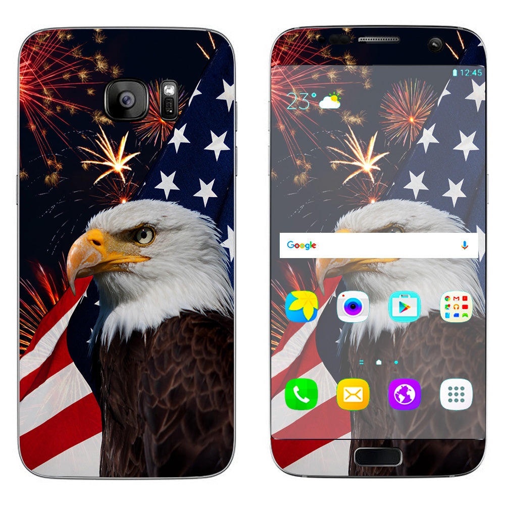  Eagle America Flag Independence Samsung Galaxy S7 Edge Skin