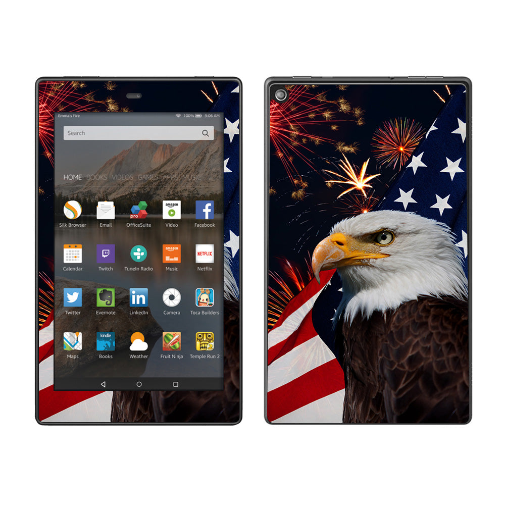  Eagle America Flag Independence Amazon Fire HD 8 Skin