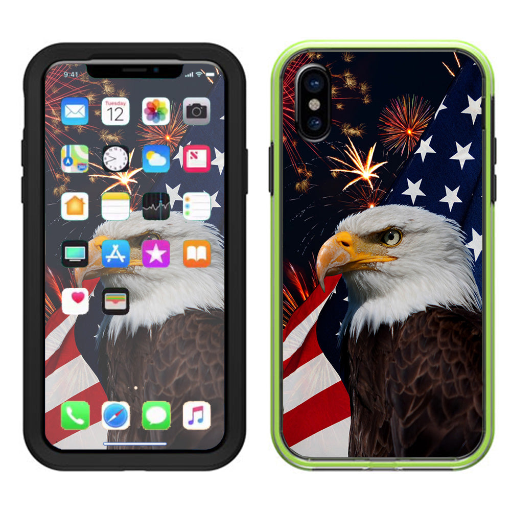  Eagle America Flag Independence Lifeproof Slam Case iPhone X Skin