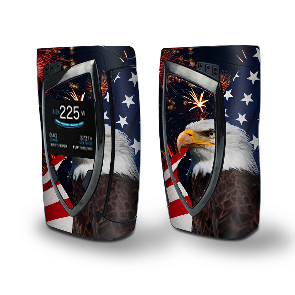 Skin Decal Vinyl Wrap for Smok Devilkin Kit 225w Vape (includes TFV12 Prince Tank Skins) skins cover/ Eagle America Flag Independence