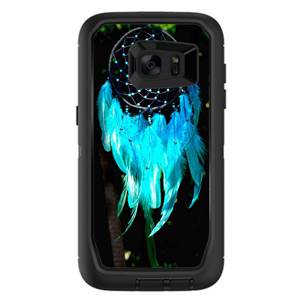  Dream Catcher Dreamcatcher Blue Feathers Otterbox Defender Samsung Galaxy S7 Edge Skin