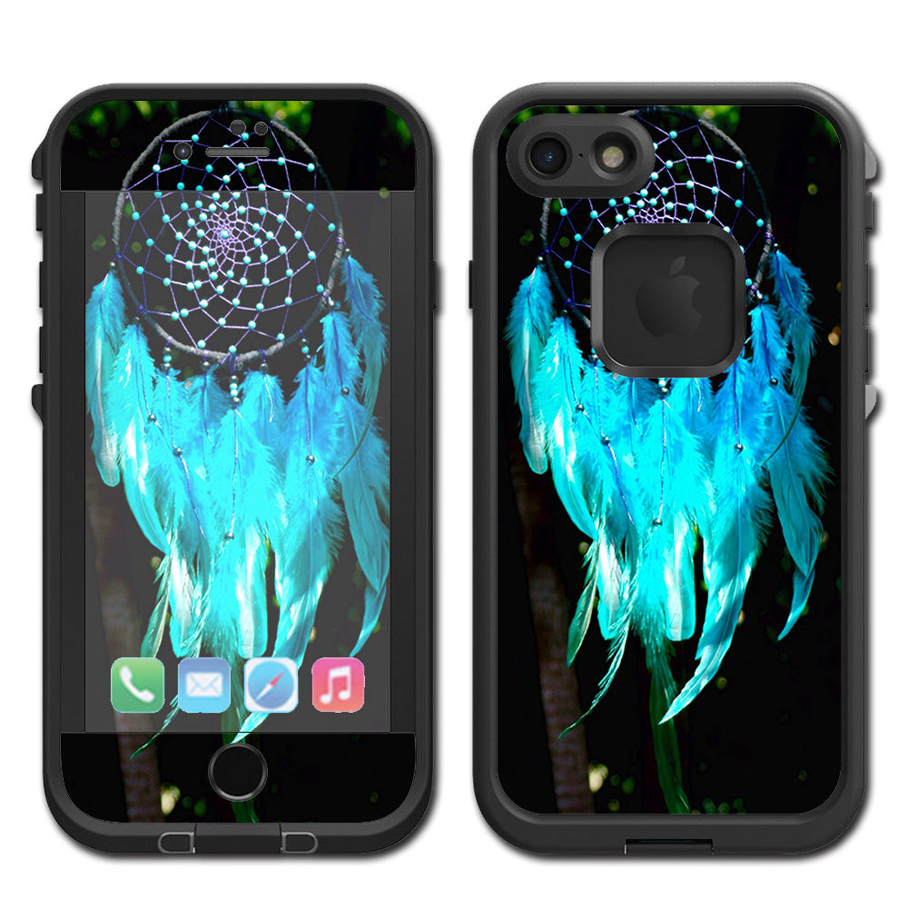  Dream Catcher Dreamcatcher Blue Feathers Lifeproof Fre iPhone 7 or iPhone 8 Skin