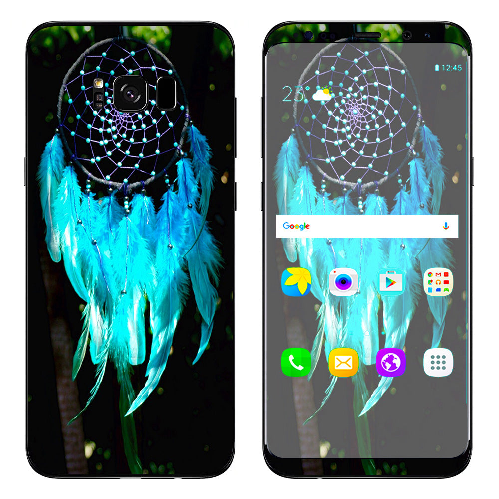  Dream Catcher Dreamcatcher Blue Feathers Samsung Galaxy S8 Skin