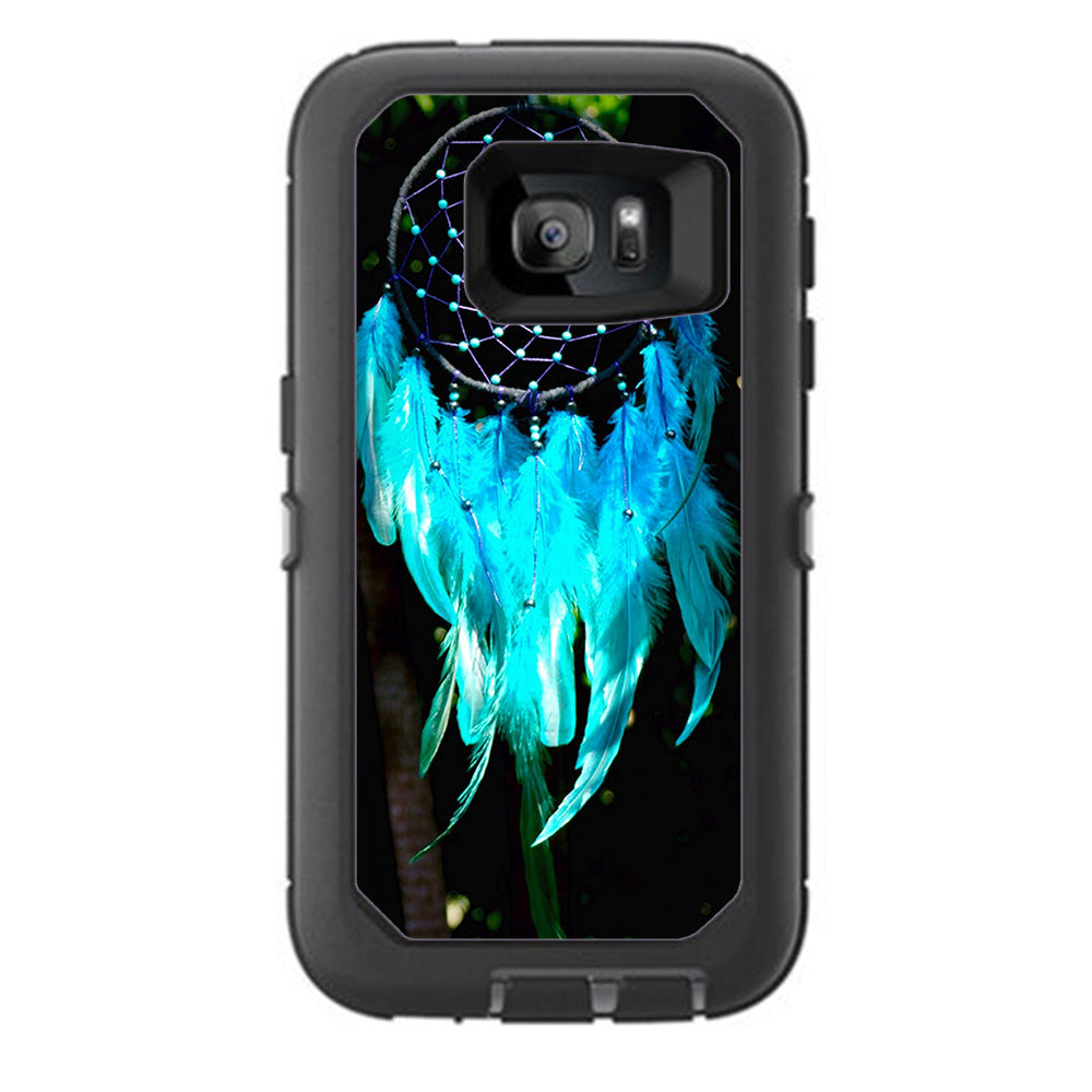  Dream Catcher Dreamcatcher Blue Feathers Otterbox Defender Samsung Galaxy S7 Skin