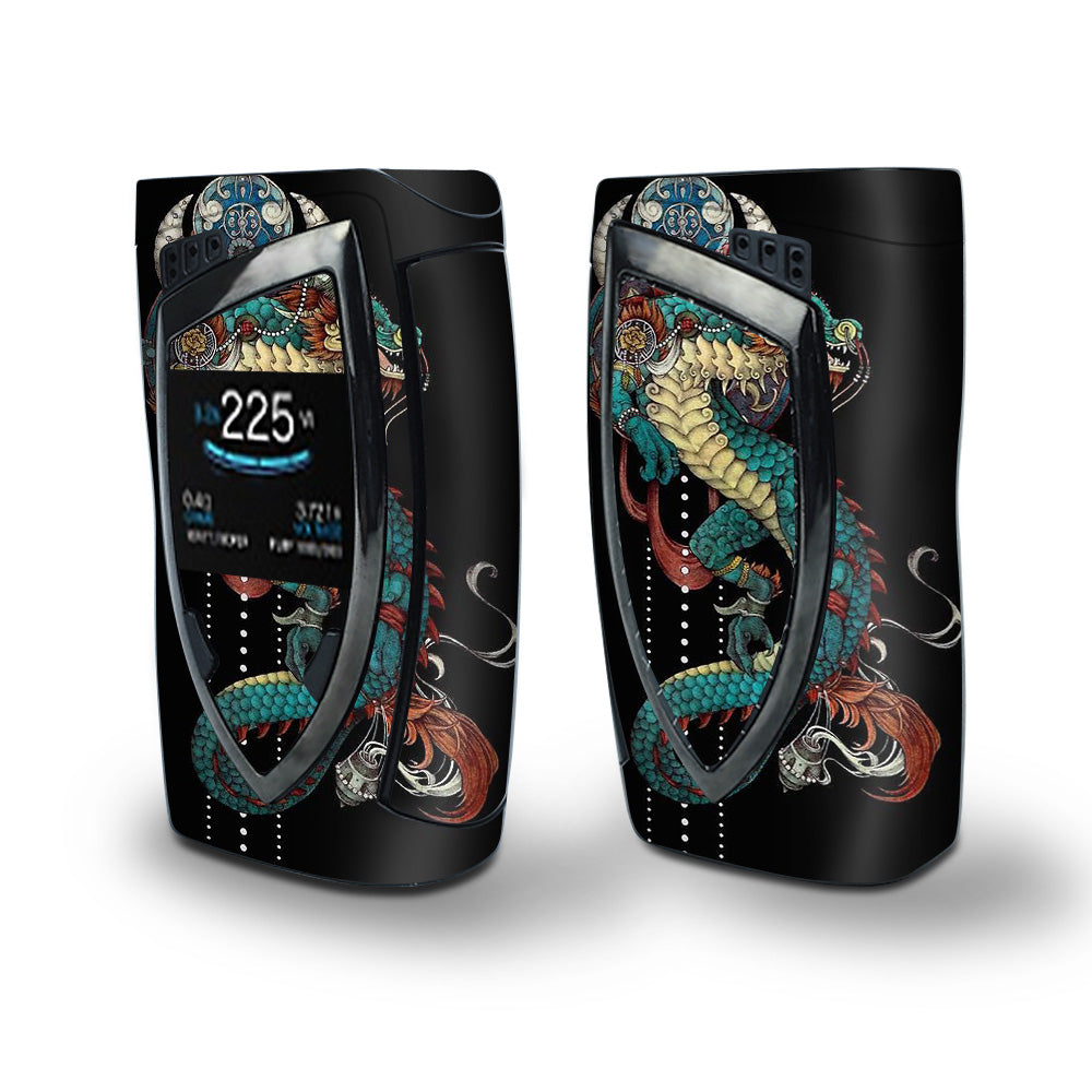 Skin Decal Vinyl Wrap for Smok Devilkin Kit 225w Vape (includes TFV12 Prince Tank Skins) skins cover/ Dragon Japanese Style Tattoo