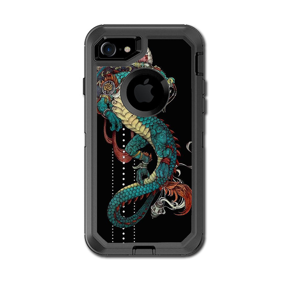  Dragon Japanese Style Tattoo Otterbox Defender iPhone 7 or iPhone 8 Skin
