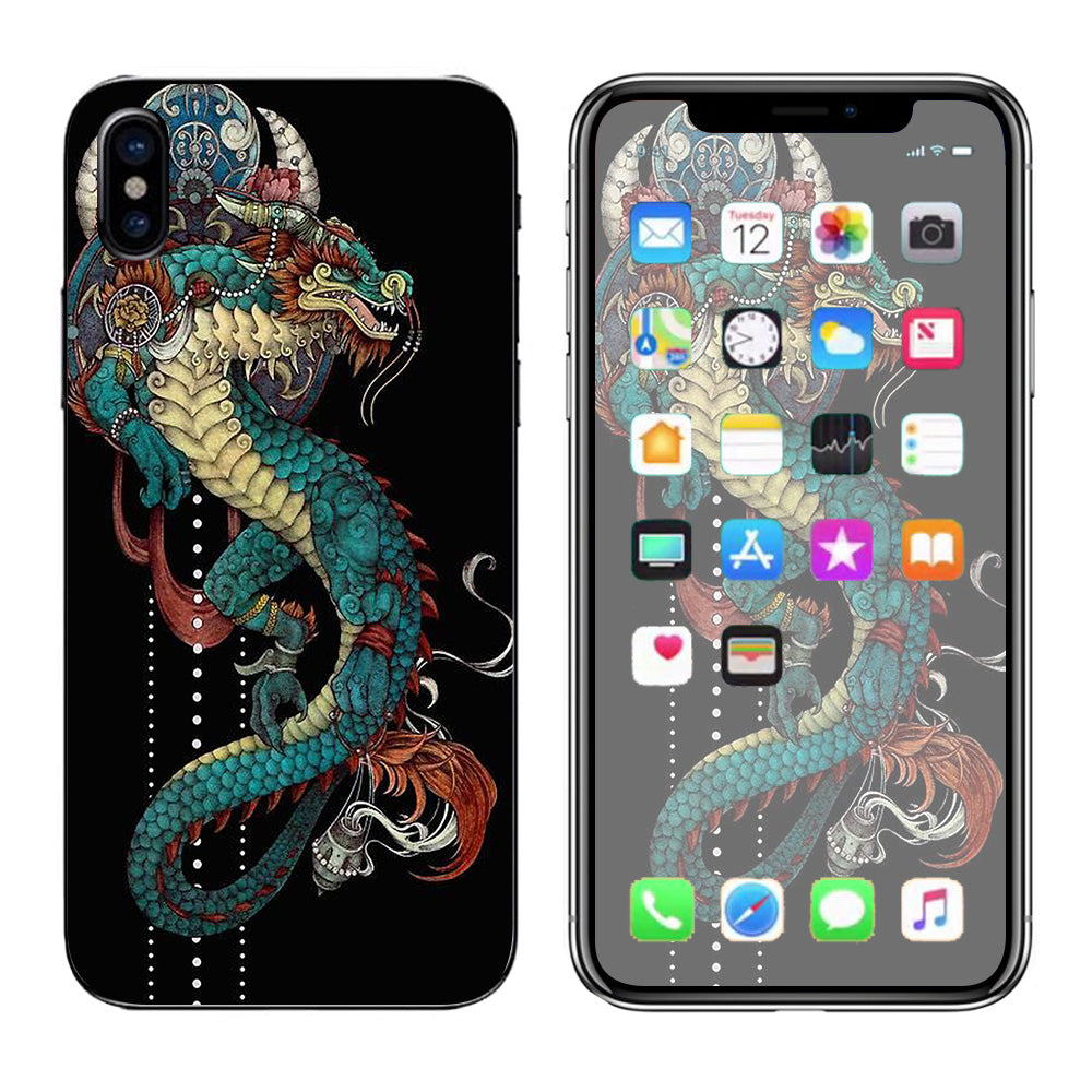  Dragon Japanese Style Tattoo Apple iPhone X Skin