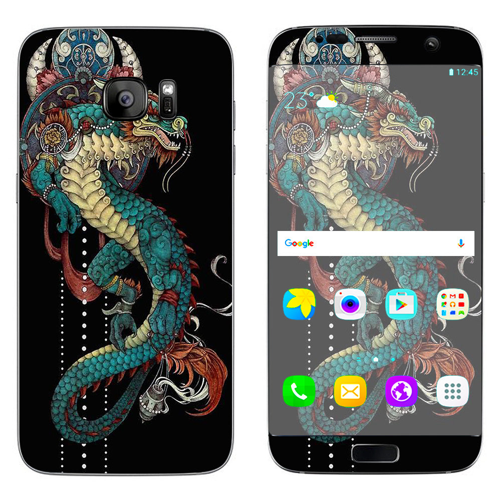  Dragon Japanese Style Tattoo Samsung Galaxy S7 Edge Skin