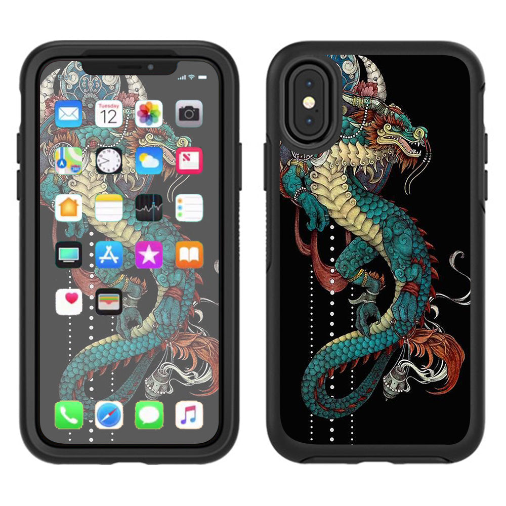  Dragon Japanese Style Tattoo Otterbox Defender Apple iPhone X Skin