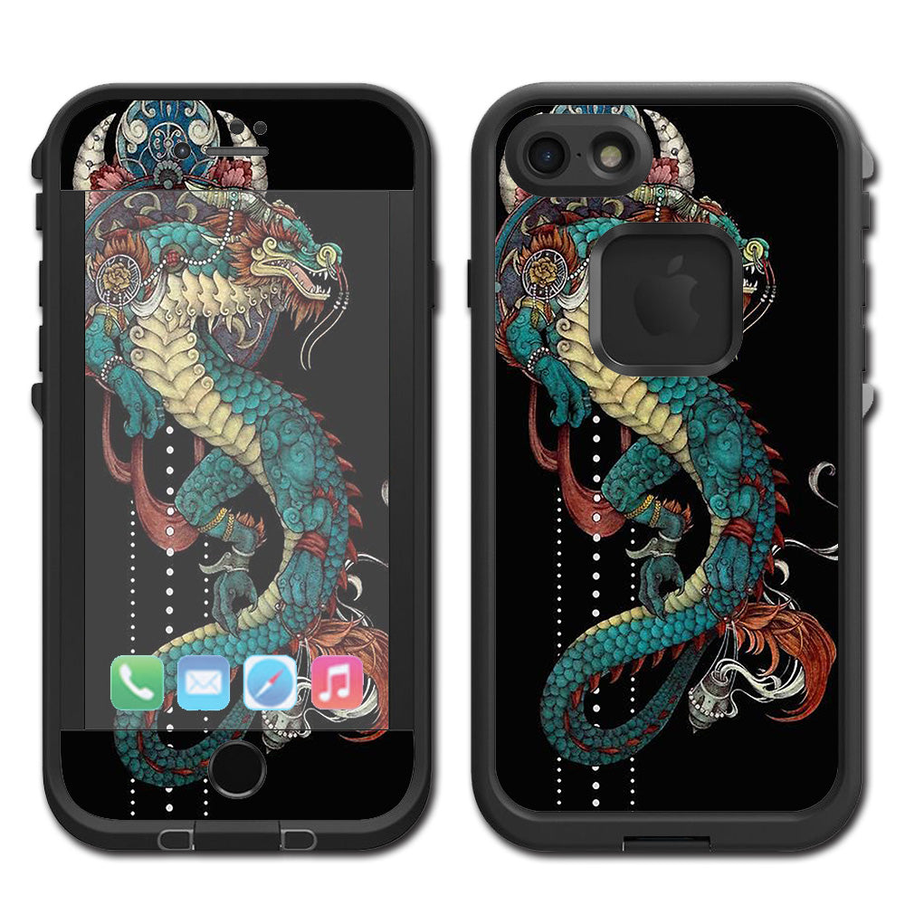  Dragon Japanese Style Tattoo Lifeproof Fre iPhone 7 or iPhone 8 Skin