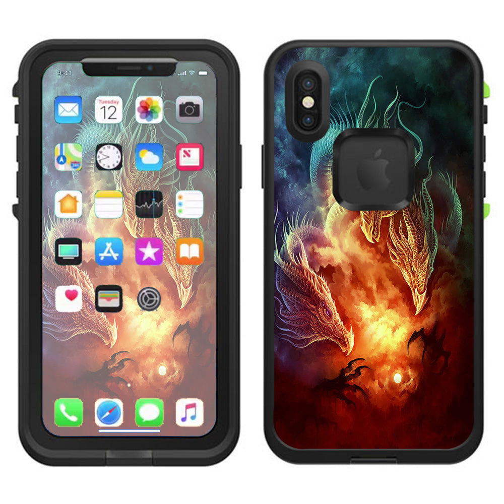  Dragons Fireball Magic Lifeproof Fre Case iPhone X Skin