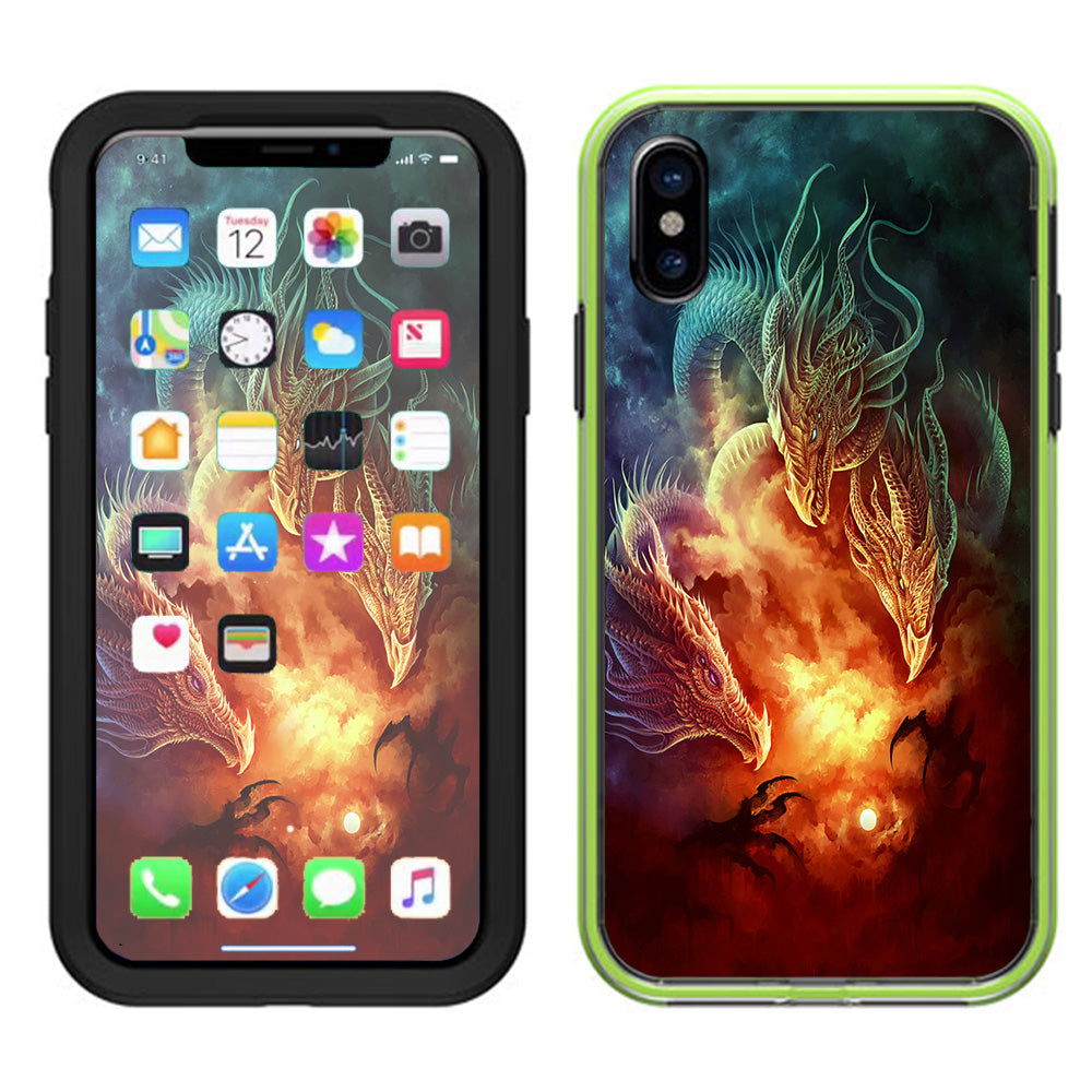  Dragons Fireball Magic Lifeproof Slam Case iPhone X Skin