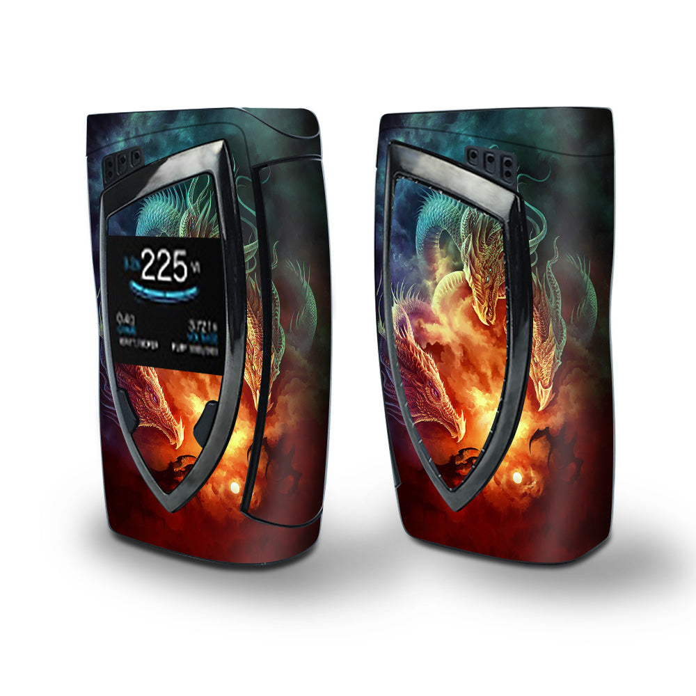 Skin Decal Vinyl Wrap for Smok Devilkin Kit 225w Vape (includes TFV12 Prince Tank Skins) skins cover/ Dragons Fireball Magic