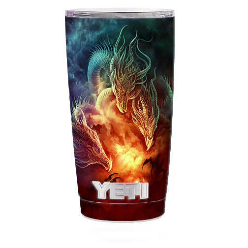  Dragons Fireball Magic Yeti 20oz Rambler Tumbler Skin