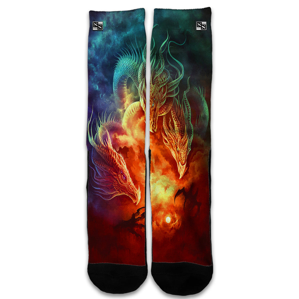  Dragons Fireball Magic Universal Socks