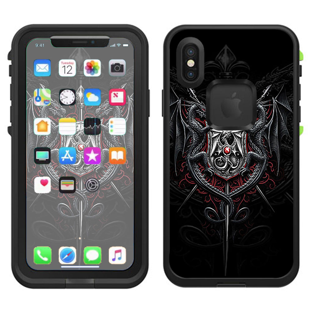  Dragon Shield Armor  Lifeproof Fre Case iPhone X Skin