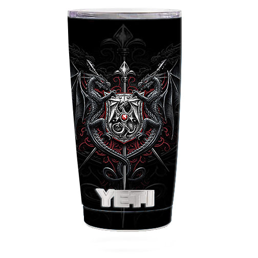  Dragon Shield Armor Yeti 20oz Rambler Tumbler Skin