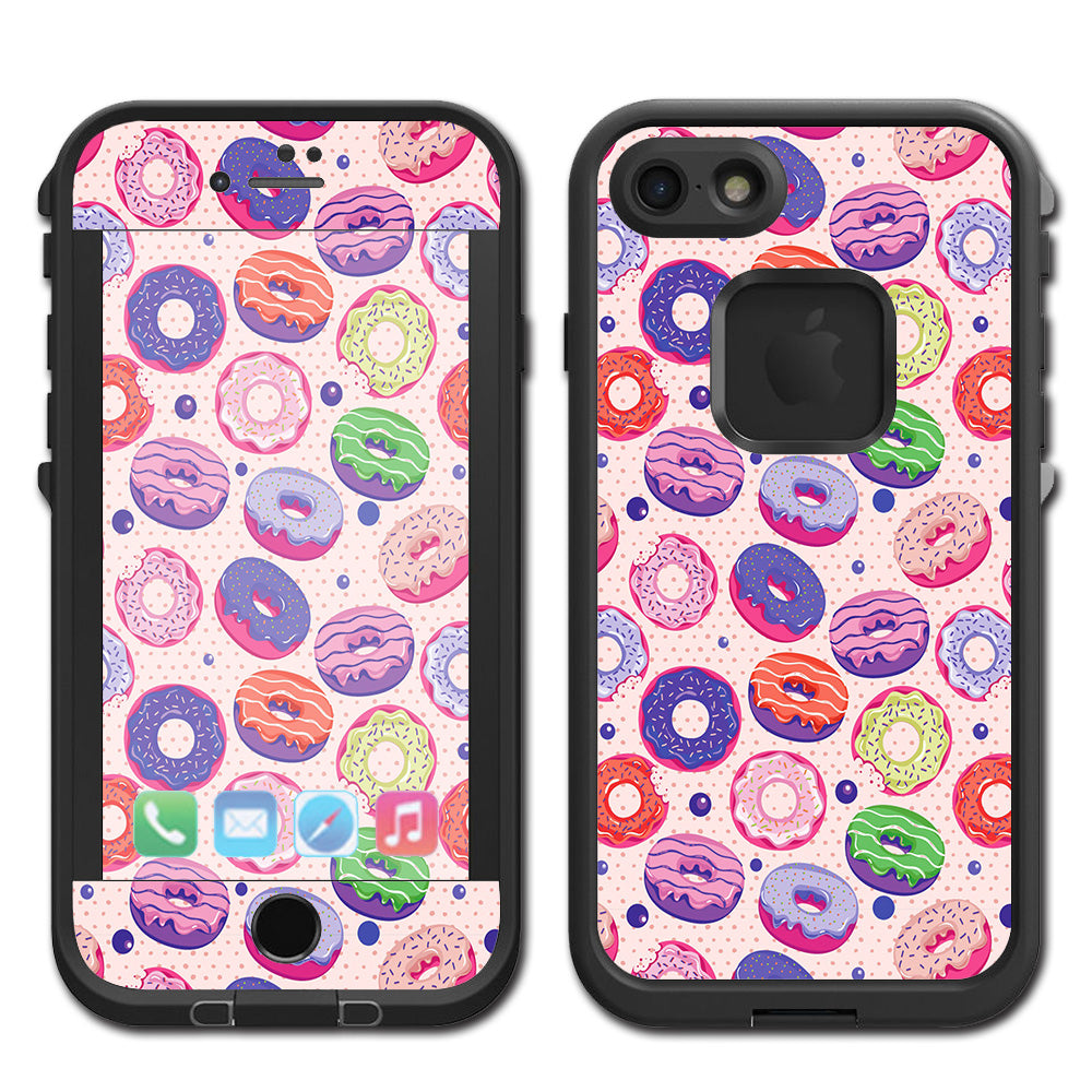  Donuts Yum Doughnuts Pattern Lifeproof Fre iPhone 7 or iPhone 8 Skin