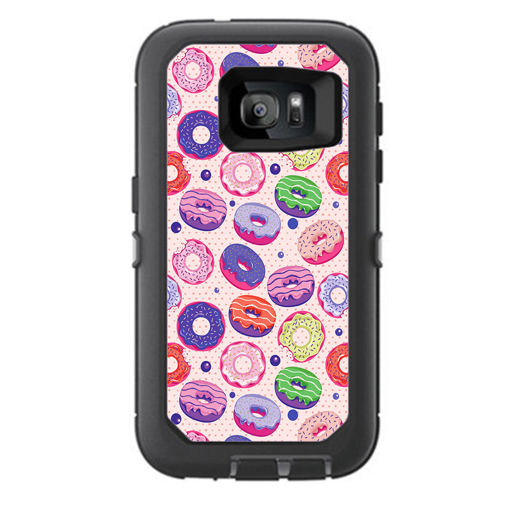  Donuts Yum Doughnuts Pattern Otterbox Defender Samsung Galaxy S7 Skin
