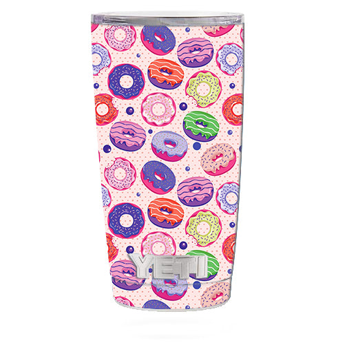  Donuts Yum Doughnuts Pattern Yeti 20oz Rambler Tumbler Skin