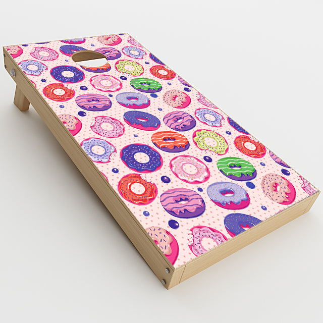  Donuts Yum Doughnuts Pattern Cornhole Game Boards  Skin