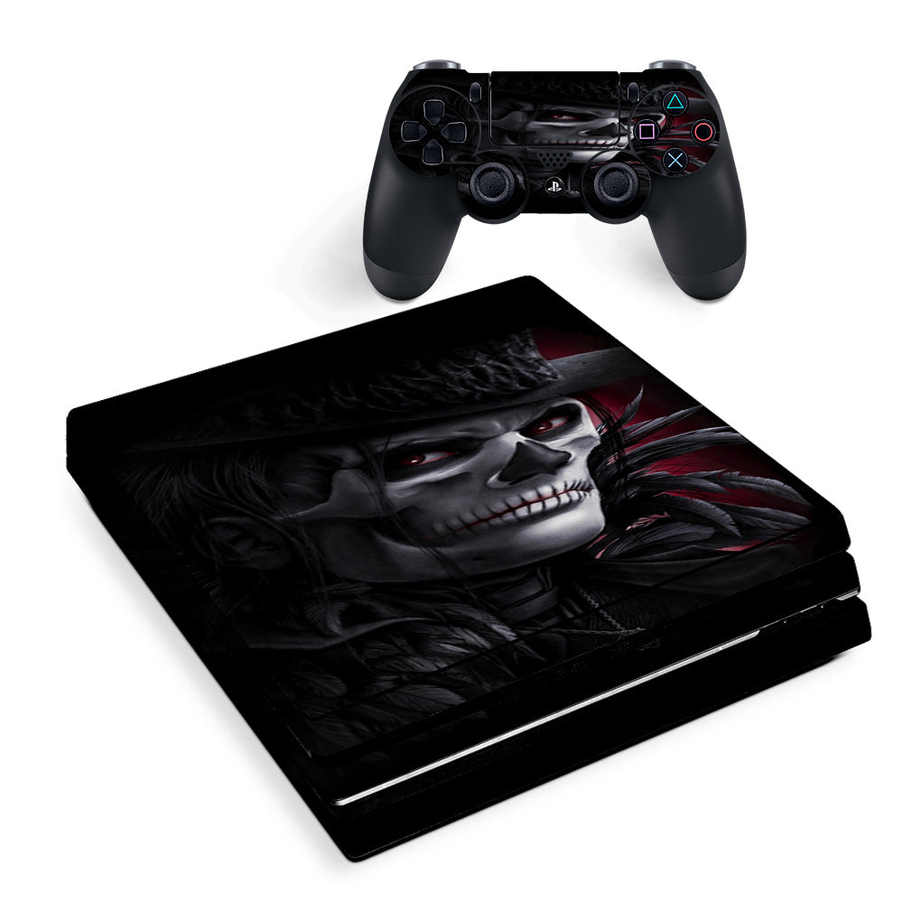 Skin Decal Vinyl Wrap For Playstation Ps4 Pro Console & Controller Stickers Skins Cover/ Dead Mask Skull Face Hat Sony PS4 Pro Skin