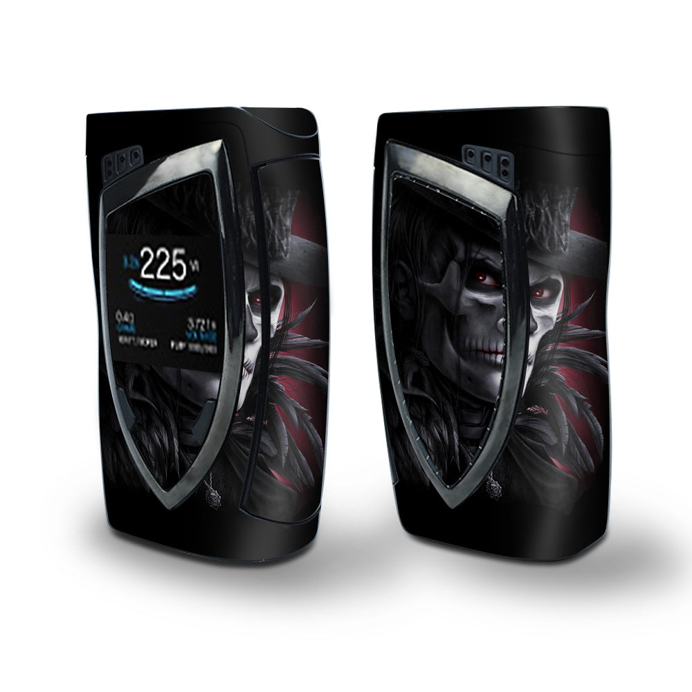 Skin Decal Vinyl Wrap for Smok Devilkin Kit 225w Vape (includes TFV12 Prince Tank Skins) skins cover/ Dead Mask Skull Face Hat