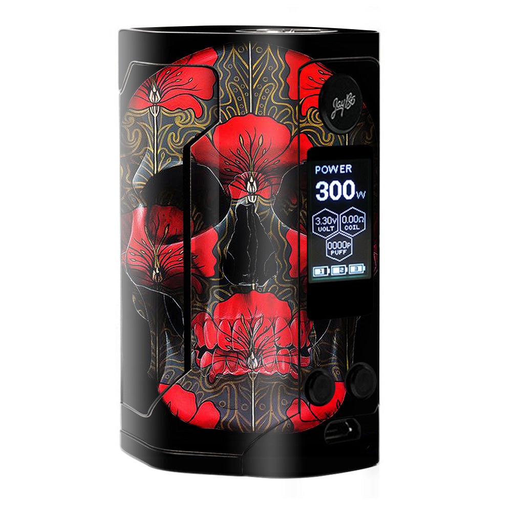  Dark Flowers Skull Art Wismec RX Gen 3 Skin