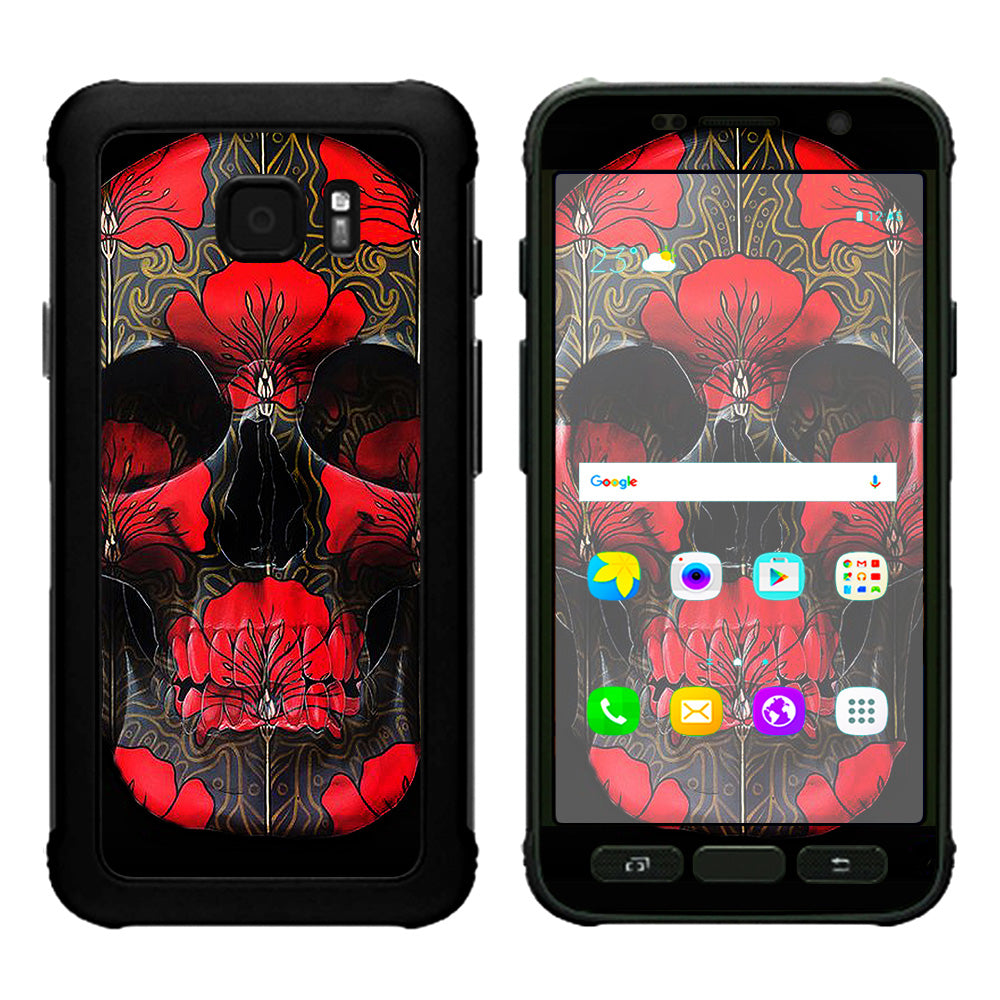  Dark Flowers Skull Art Samsung Galaxy S7 Active Skin