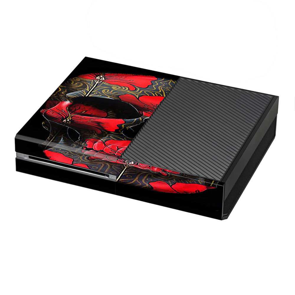  Dark Flowers Skull Art Microsoft Xbox One Skin