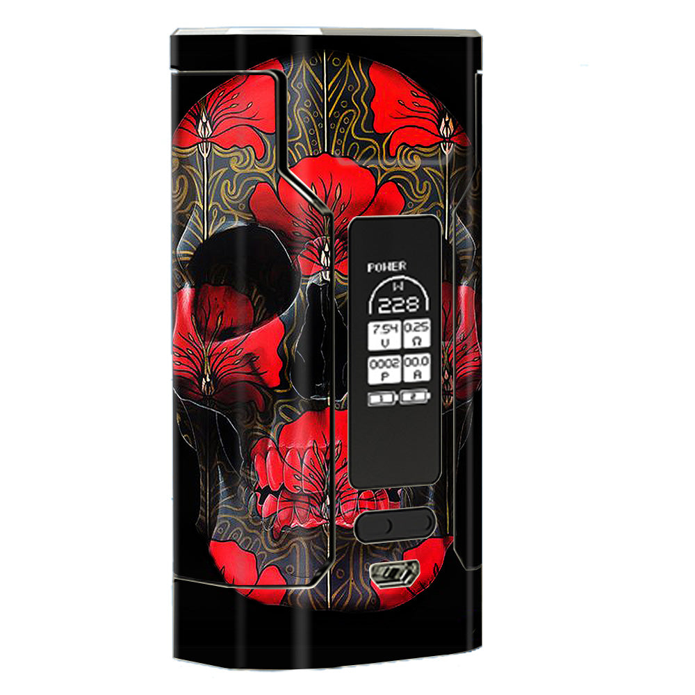  Dark Flowers Skull Art Wismec Predator 228 Skin