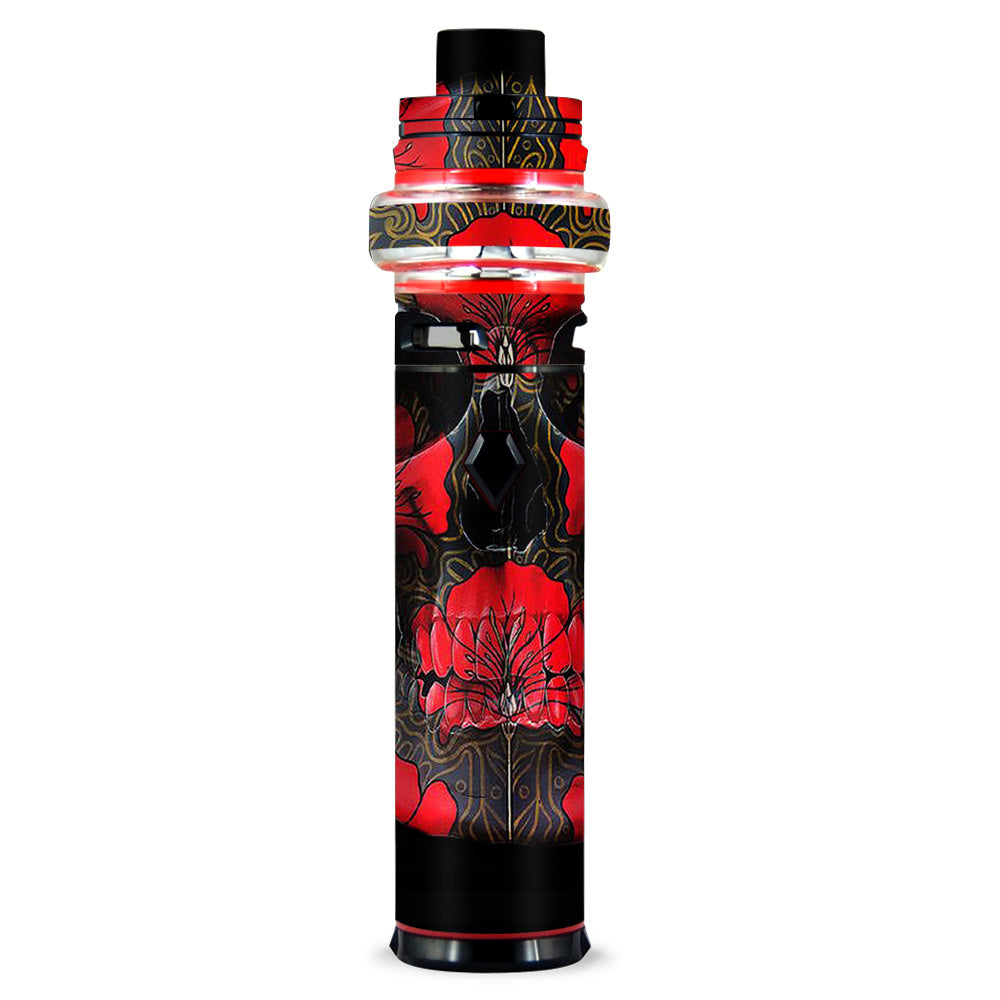  Dark Flowers Skull Art Smok stick V9 Max Skin