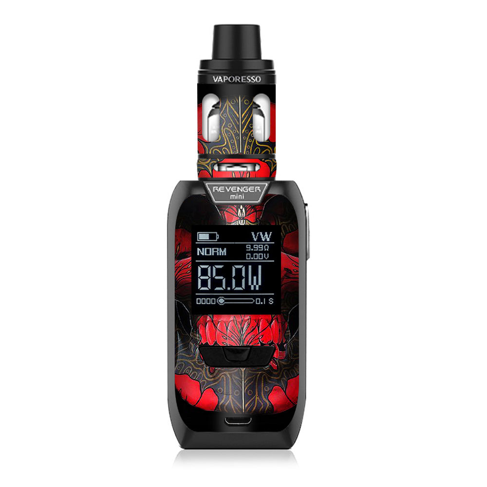  Dark Flowers Skull Art Vaporesso Revenger Mini 85w Skin
