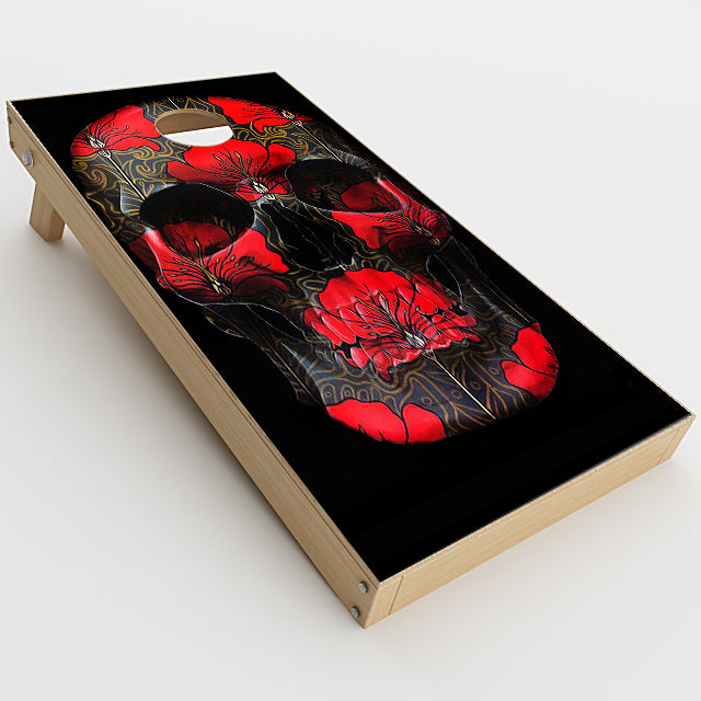  Dark Flowers Skull Art Cornhole Game Boards  Skin
