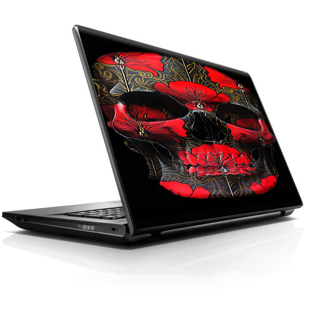  Dark Flowers Skull Art Universal 13 to 16 inch wide laptop Skin
