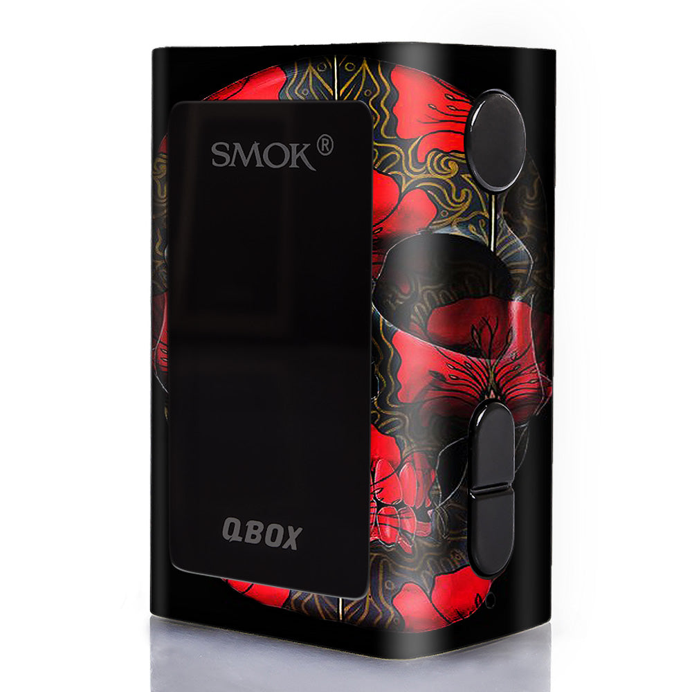  Dark Flowers Skull Art Smok Q-Box Skin