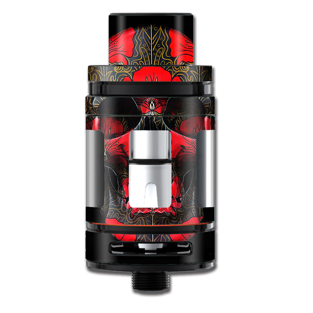  Dark Flowers Skull Art Smok TFV8 Mini Big Baby Beast Skin