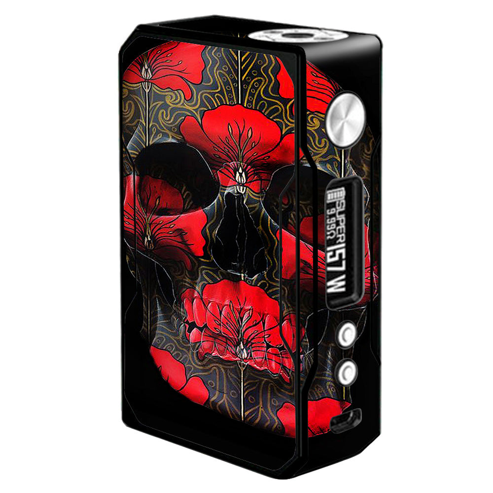  Dark Flowers Skull Art Voopoo Drag 157w Skin