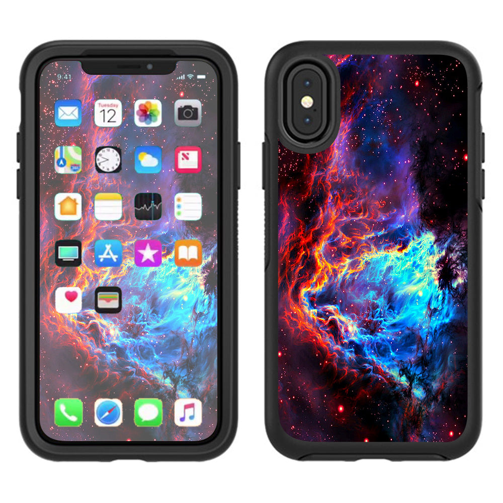 Cosmic Color Galaxy Universe Otterbox Defender Apple iPhone X Skin