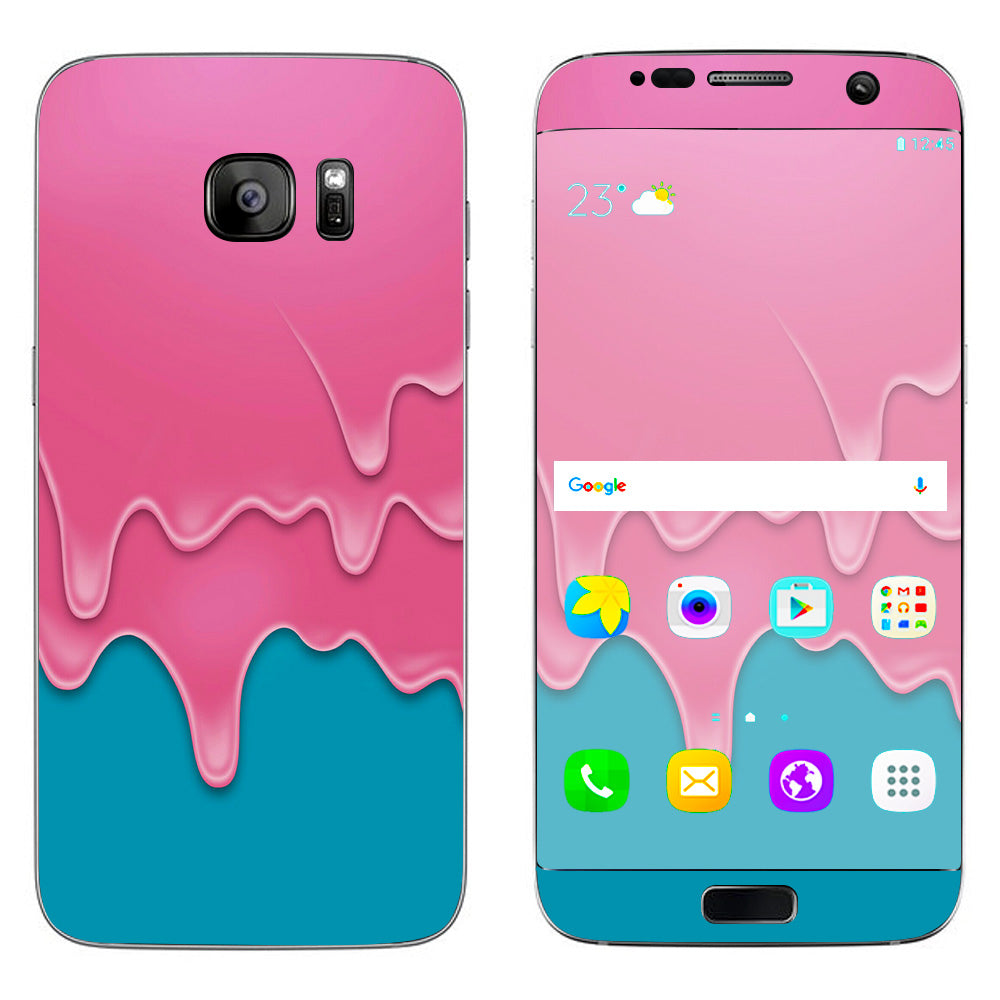  Dripping Ice Cream Drips Samsung Galaxy S7 Edge Skin