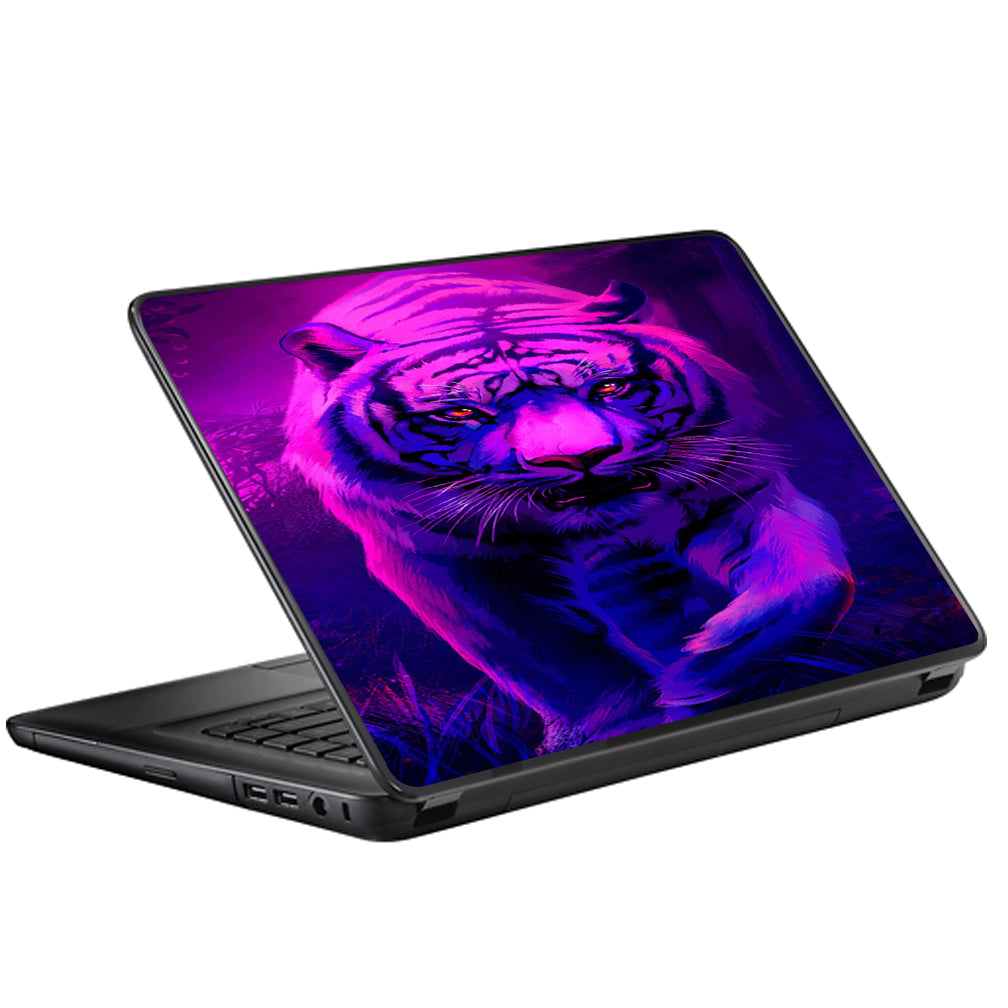  Tiger Prowl Pink Purple Neon Jungle Universal 13 to 16 inch wide laptop Skin