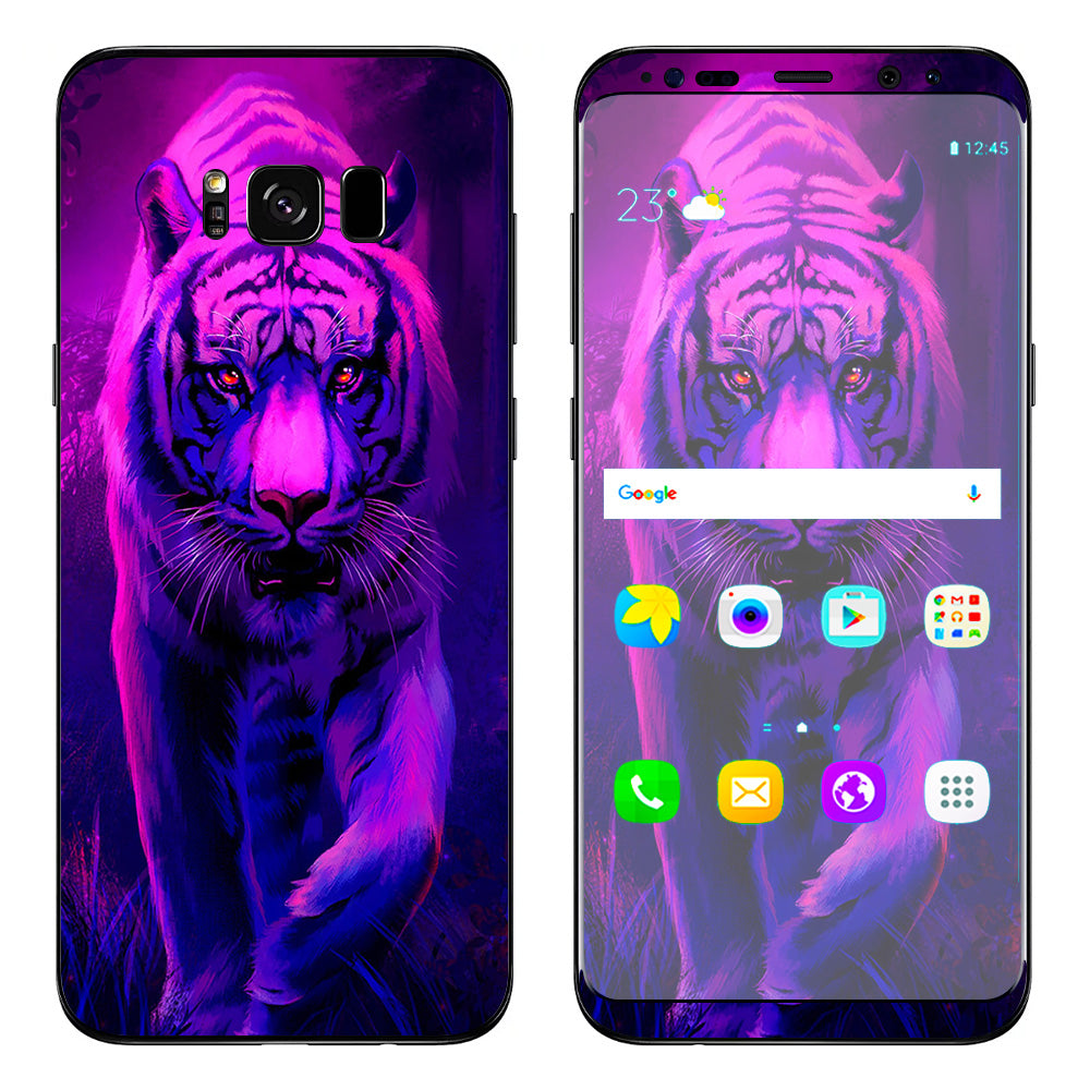 Tiger Prowl Pink Purple Neon Jungle Samsung Galaxy S8 Skin