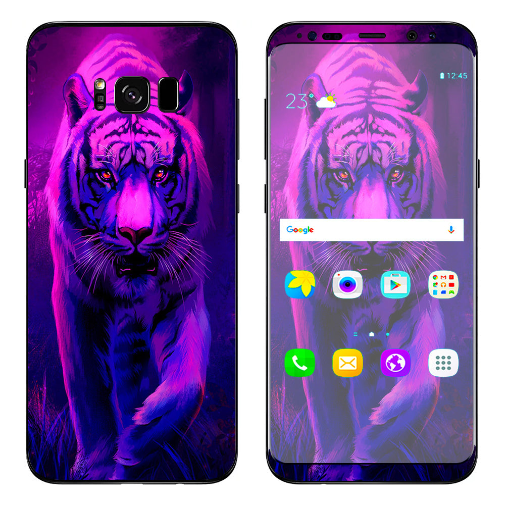 Tiger Prowl Pink Purple Neon Jungle Samsung Galaxy S8 Plus Skin