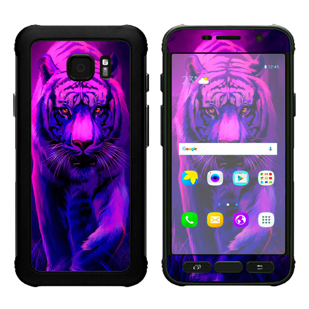  Tiger Prowl Pink Purple Neon Jungle Samsung Galaxy S7 Active Skin