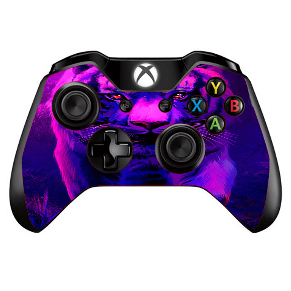  Tiger Prowl Pink Purple Neon Jungle Microsoft Xbox One Controller Skin