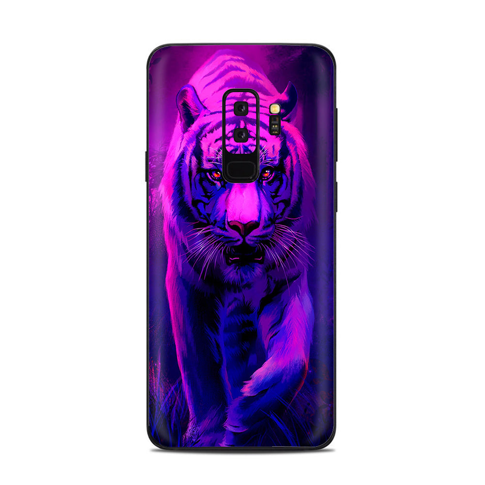  Tiger Prowl Pink Purple Neon Jungle Samsung Galaxy S9 Plus Skin
