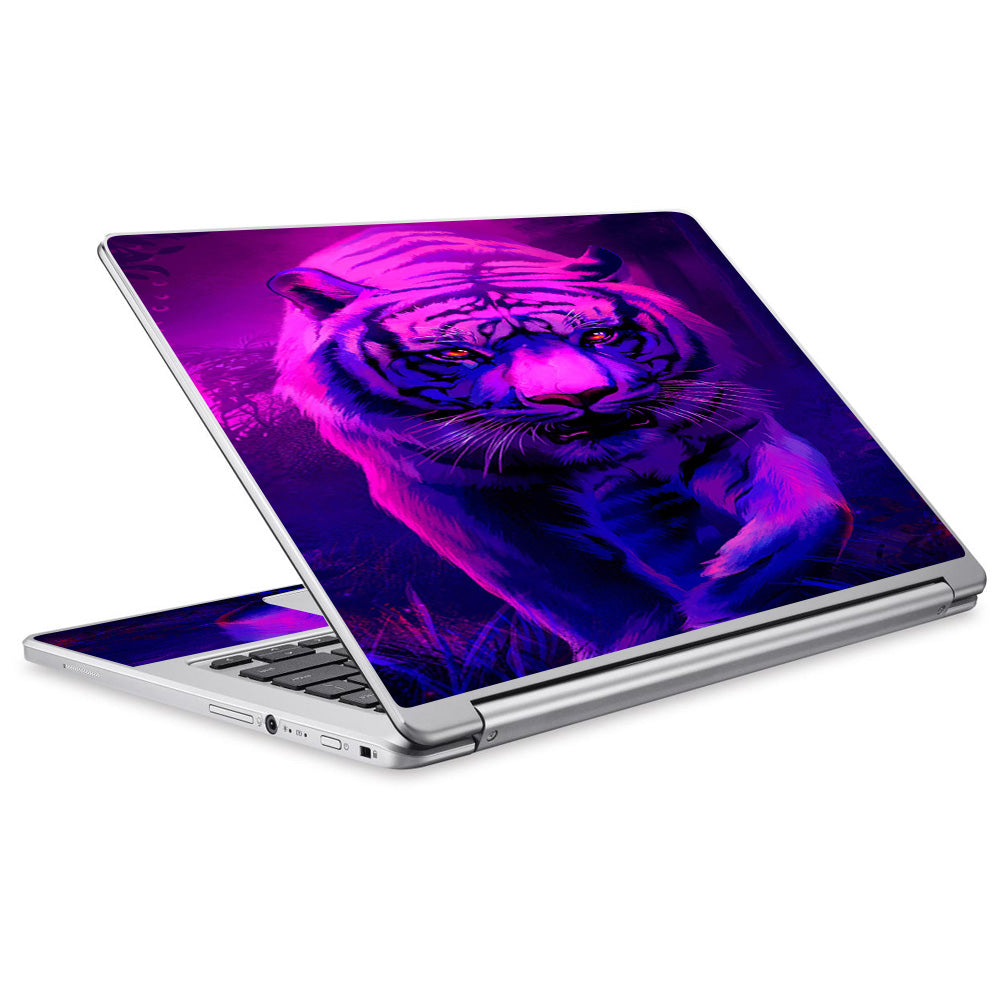  Tiger Prowl Pink Purple Neon Jungle Acer Chromebook R13 Skin