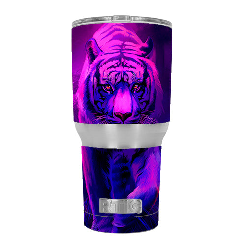  Tiger Prowl Pink Purple Neon Jungle RTIC 30oz Tumbler Skin
